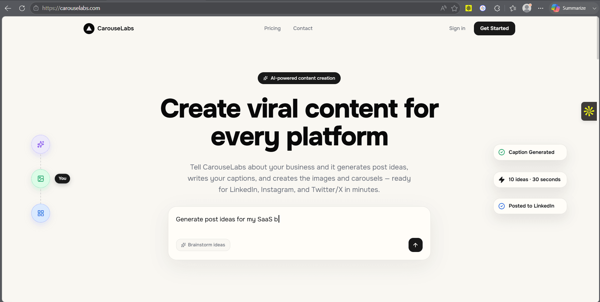 CarouseLabs — the AI tool for linkedin carousel maker